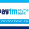 Paytm Payment Bank IFSC - Paytm IFSC Code