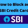 How to Block SBI Credit Card