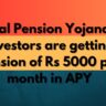 Atal Pension Yojana Investors are getting pension of Rs 5000 per month in APY